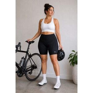 Terry Black Padded Cycling Shorts Women's XL Bike Biker Compression Performance